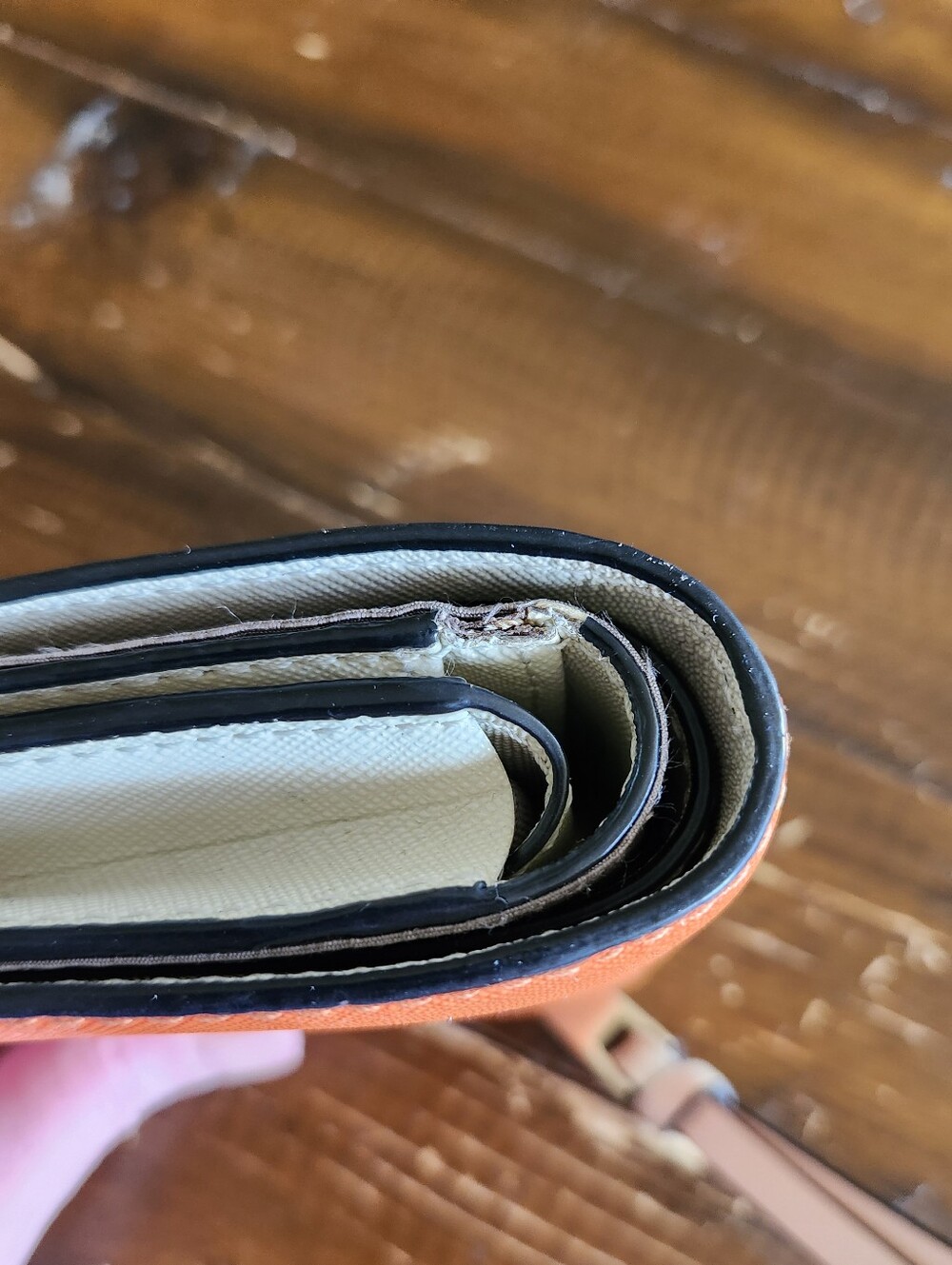 Marc Jacobs Snapshot Compact Leather Wallet - Blue & Orange - Picture 7 of 7